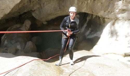 Sortie journee canyoning 06 nice Alpes Maritimes - rappel dans Riolan, Esteron