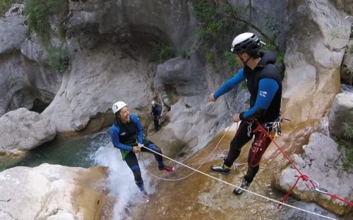 decouverte canyoning facile gours du ray 06 greolieres