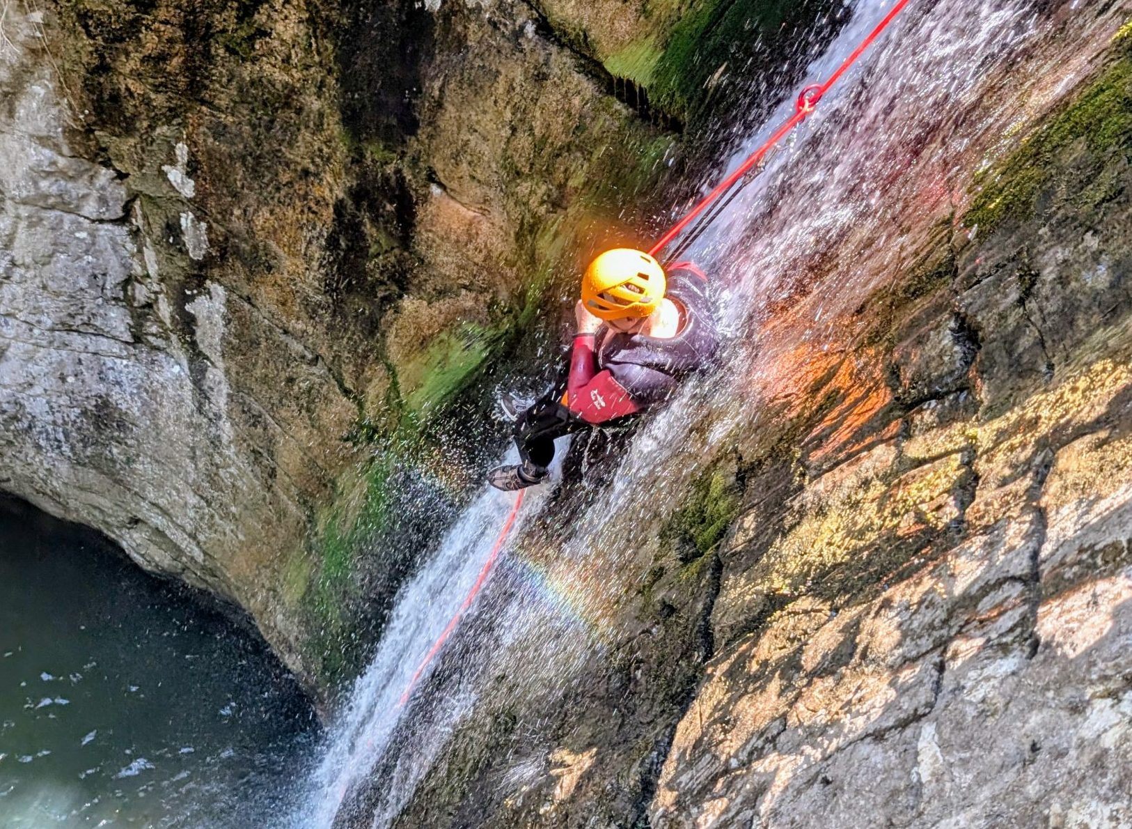 Grand toboggan dans le canyon la Bollène près de Fréjus