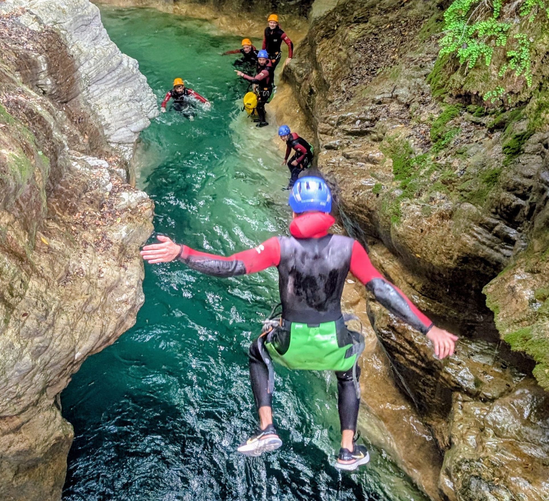 saut étroiture canyoning barbaira nice côte d'azur